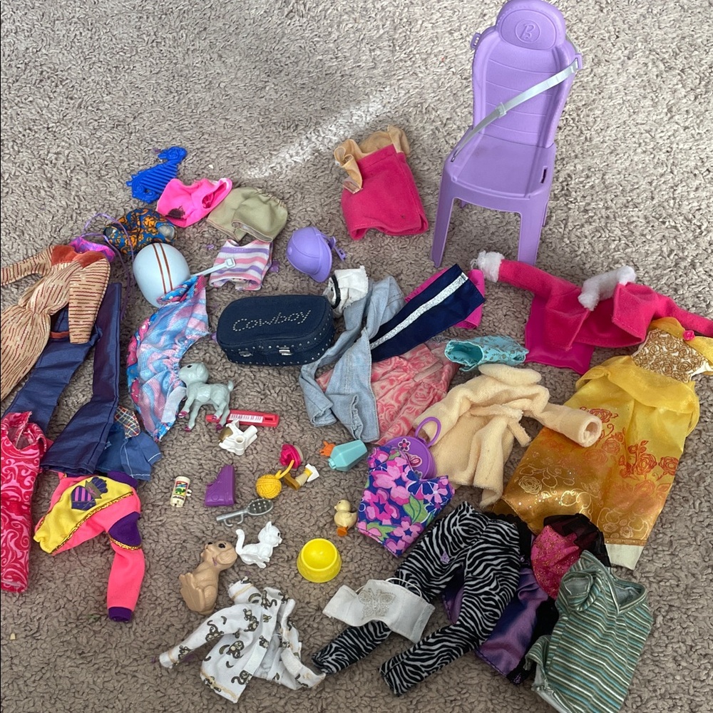 Bundle of Doll Clothes and Accessories